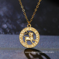 2022 New Arrivals Fashion Simple Gold Zodiac Necklace